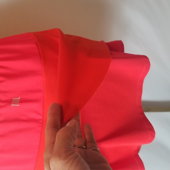 Deep Orange Tail mesh layered tennis or golf skort - Picture 6 of 8